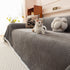 Textured Striped Cozy Couch Cover Throw Blanket with Pom Pom Trim for Sectional Sofa