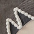 Textured Striped Cozy Couch Cover Throw Blanket with Pom Pom Trim for Sectional Sofa