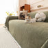 Textured Striped Cozy Couch Cover Throw Blanket with Pom Pom Trim for Sectional Sofa