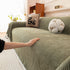 Textured Striped Cozy Couch Cover Throw Blanket with Pom Pom Trim for Sectional Sofa