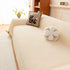 Textured Striped Cozy Couch Cover Throw Blanket with Pom Pom Trim for Sectional Sofa