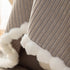 Textured Striped Cozy Couch Cover Throw Blanket with Pom Pom Trim for Sectional Sofa