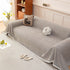 Textured Striped Cozy Couch Cover Throw Blanket with Pom Pom Trim for Sectional Sofa
