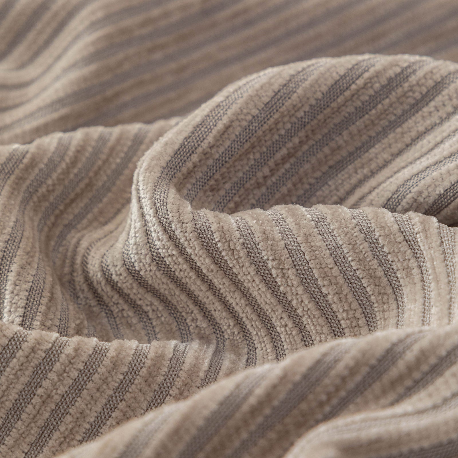 Textured Striped Cozy Couch Cover Throw Blanket with Pom Pom Trim for Sectional Sofa