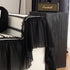 Leaf Stripe Sofa Cover with Black Sheer Skirt, Boho Soft Couch Slipcover for Pets