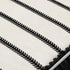 Leaf Stripe Sofa Cover with Black Sheer Skirt, Boho Soft Couch Slipcover for Pets