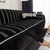 Leaf Stripe Sofa Cover with Black Sheer Skirt, Boho Soft Couch Slipcover for Pets