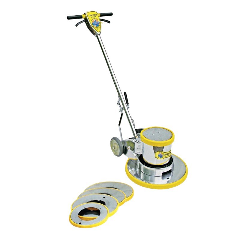 Mercury BOSS-2 Dual Speed Heavy-Duty Floor Machine With Interchangeable Aprons - 175/300 RPM Brush Speed