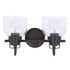 Brighton 2-Light Dark Bronze Dimmable Bathroom Vanity Light