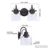 Brighton 2-Light Dark Bronze Dimmable Bathroom Vanity Light