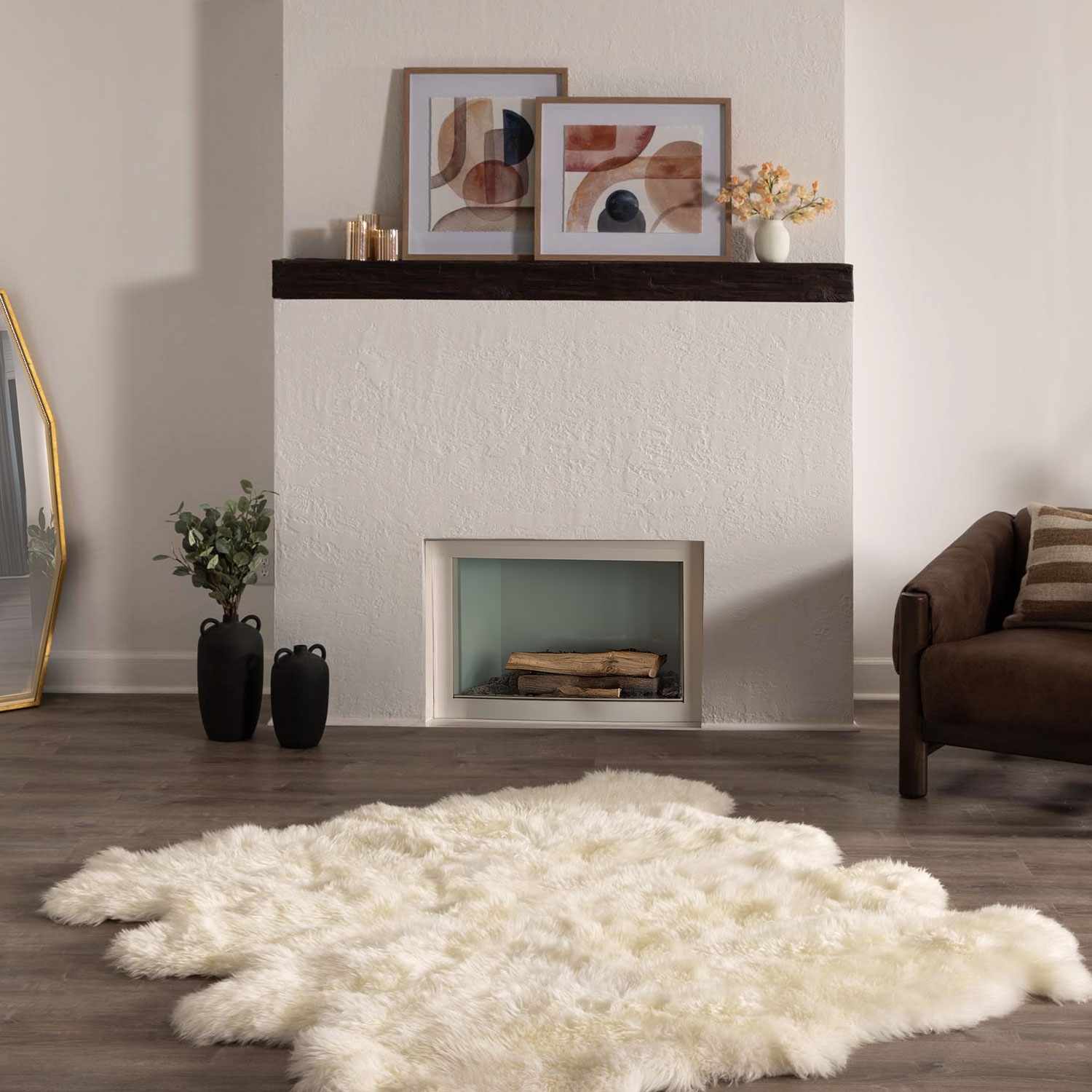 Premium White Soft Sheepskin Rug