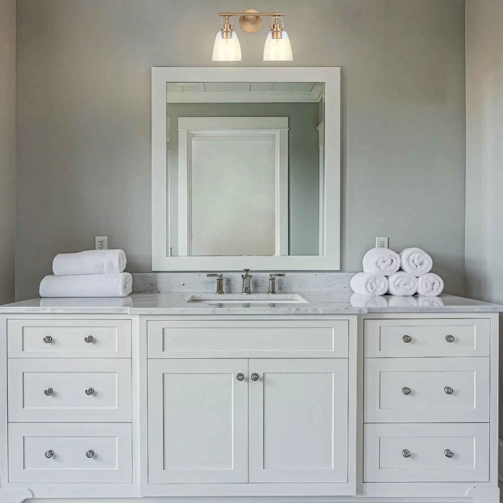 Brilliance Modern Farmhouse 2-Light Vanity Light
