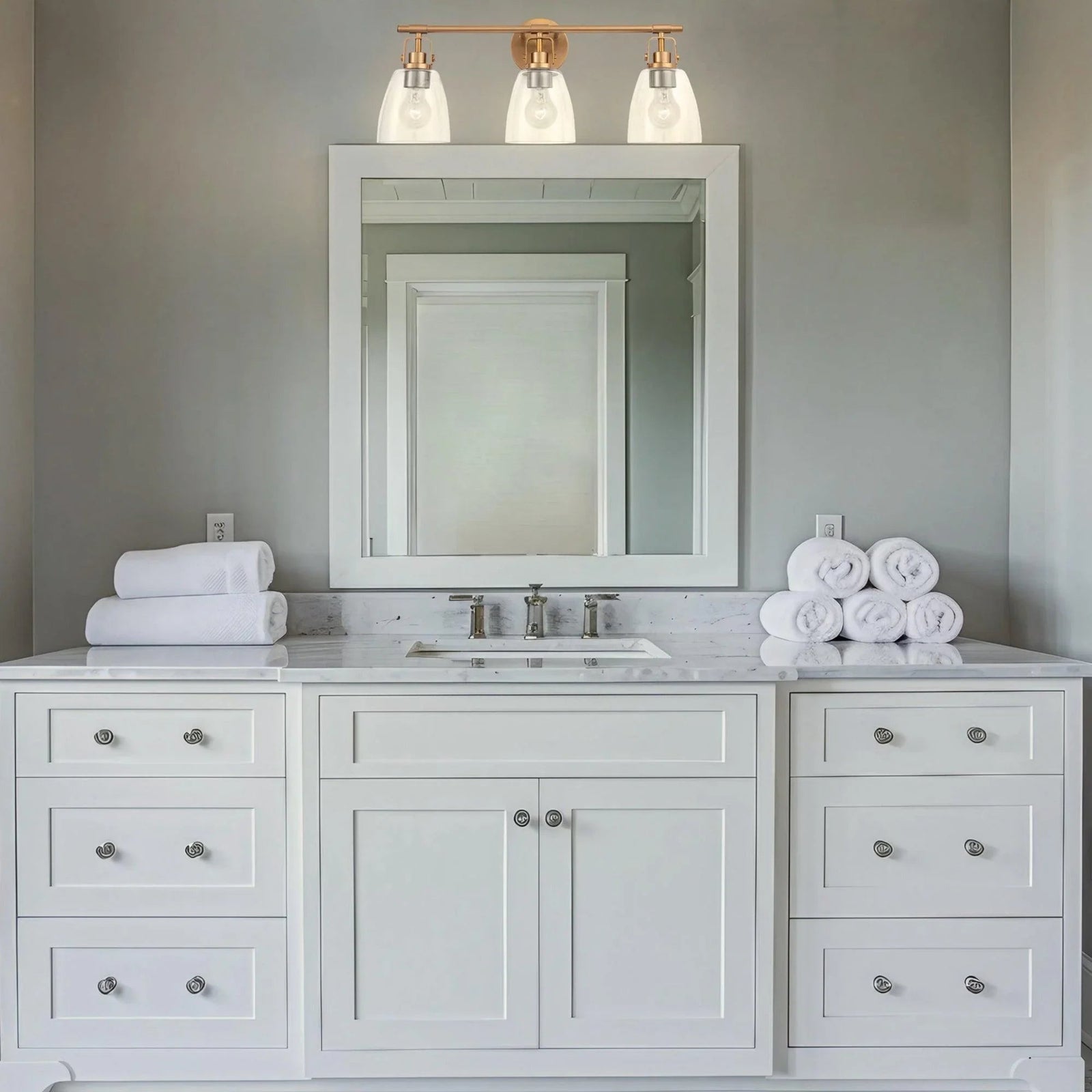 Brilliance Modern Farmhouse 3-Light Vanity Light