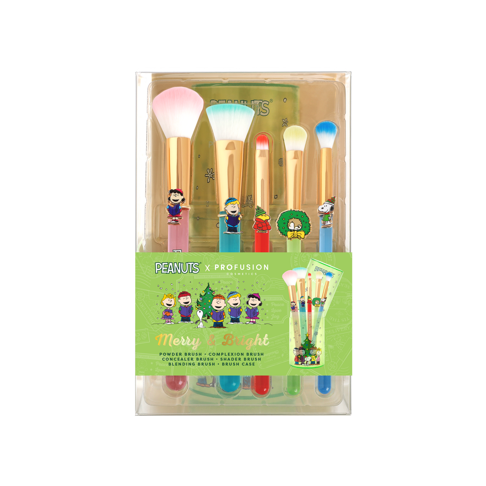 Peanuts Holiday | Merry & Bright Brush Set with Case