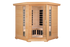 Blisspod, Vienna, Corner Spacious Far Infrared Sauna Canadian Hemlock Ultra Low EMF, 12 Heaters, 4-5 Persons