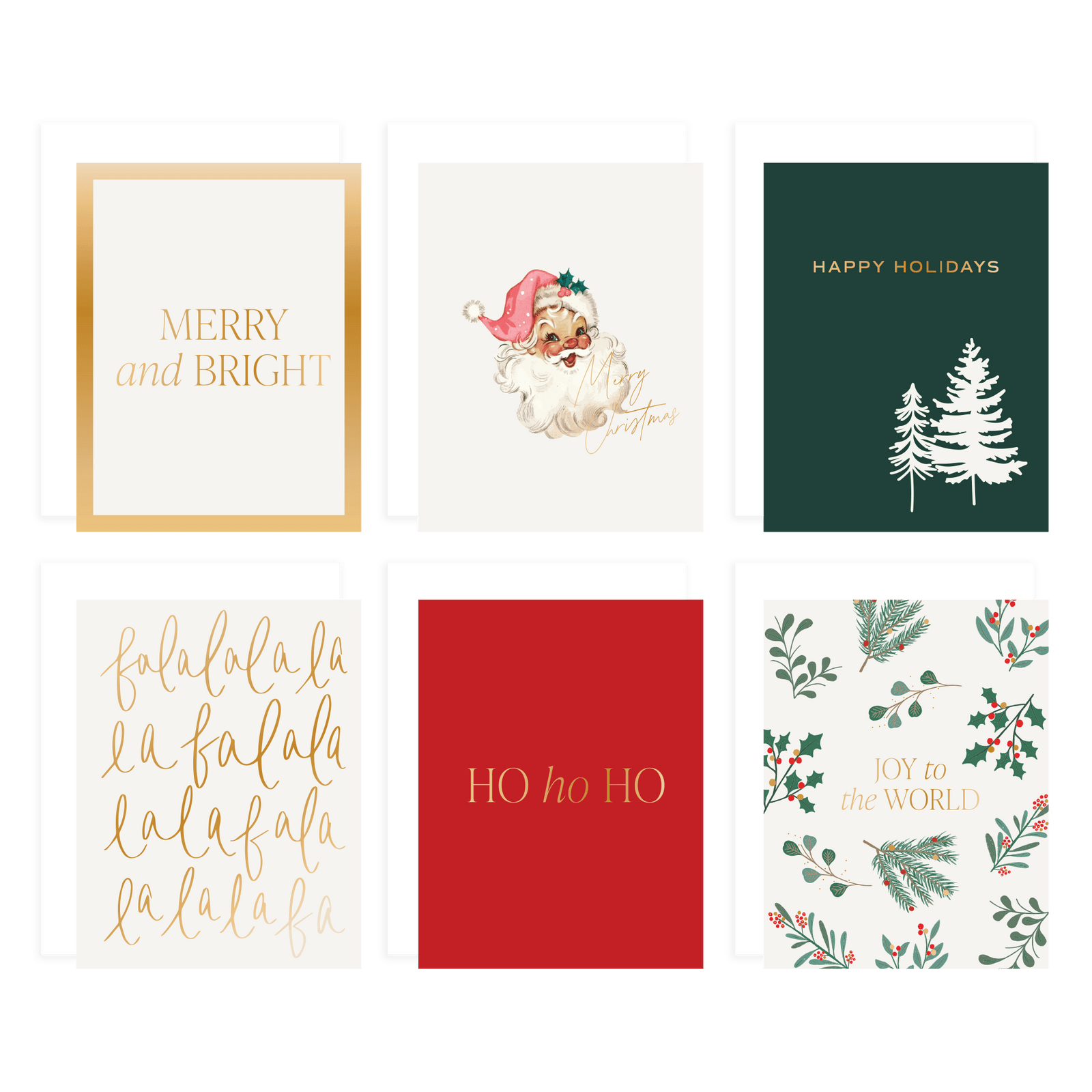 Assorted Holiday Card Set - Pack of 12