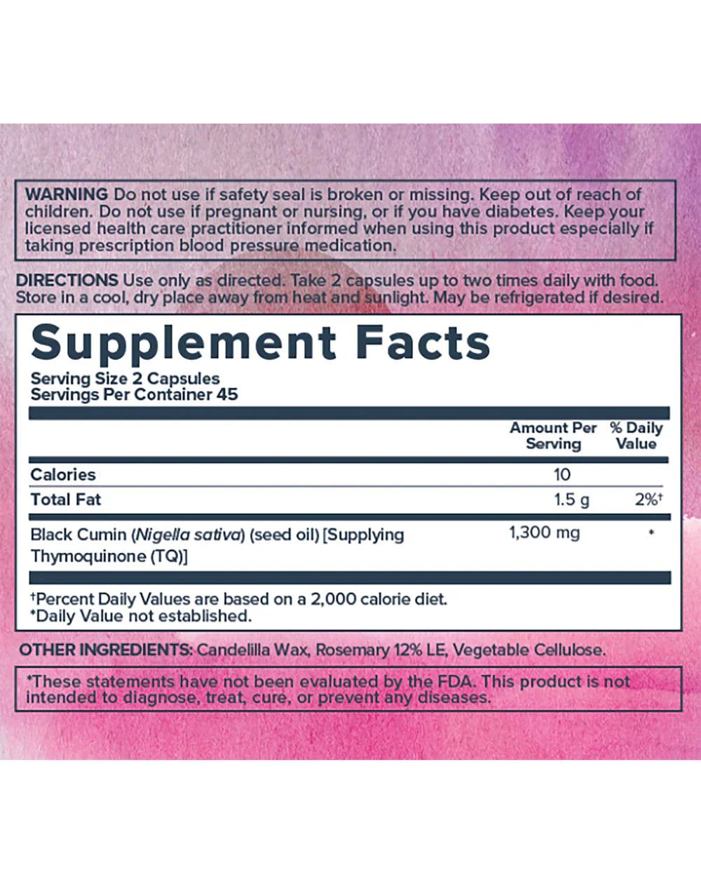 Heritage Store Black Seed Oil Supplement, 90 Count