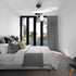 54" DC Motor 6 Speed Black Ceiling Fan