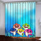 Baby Shark Pattern Curtains Blackout Window Drapes