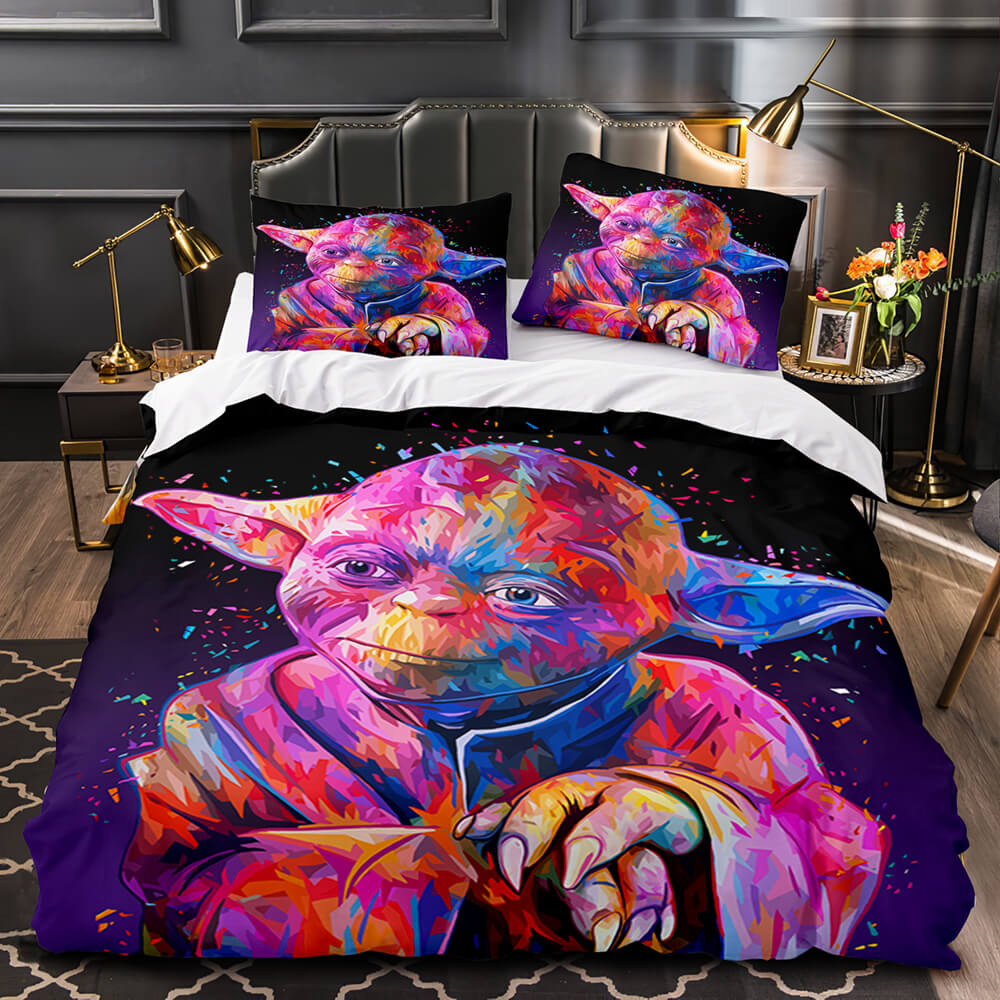 Master Yoda Print Bedding Set Quilt Duvet Covers