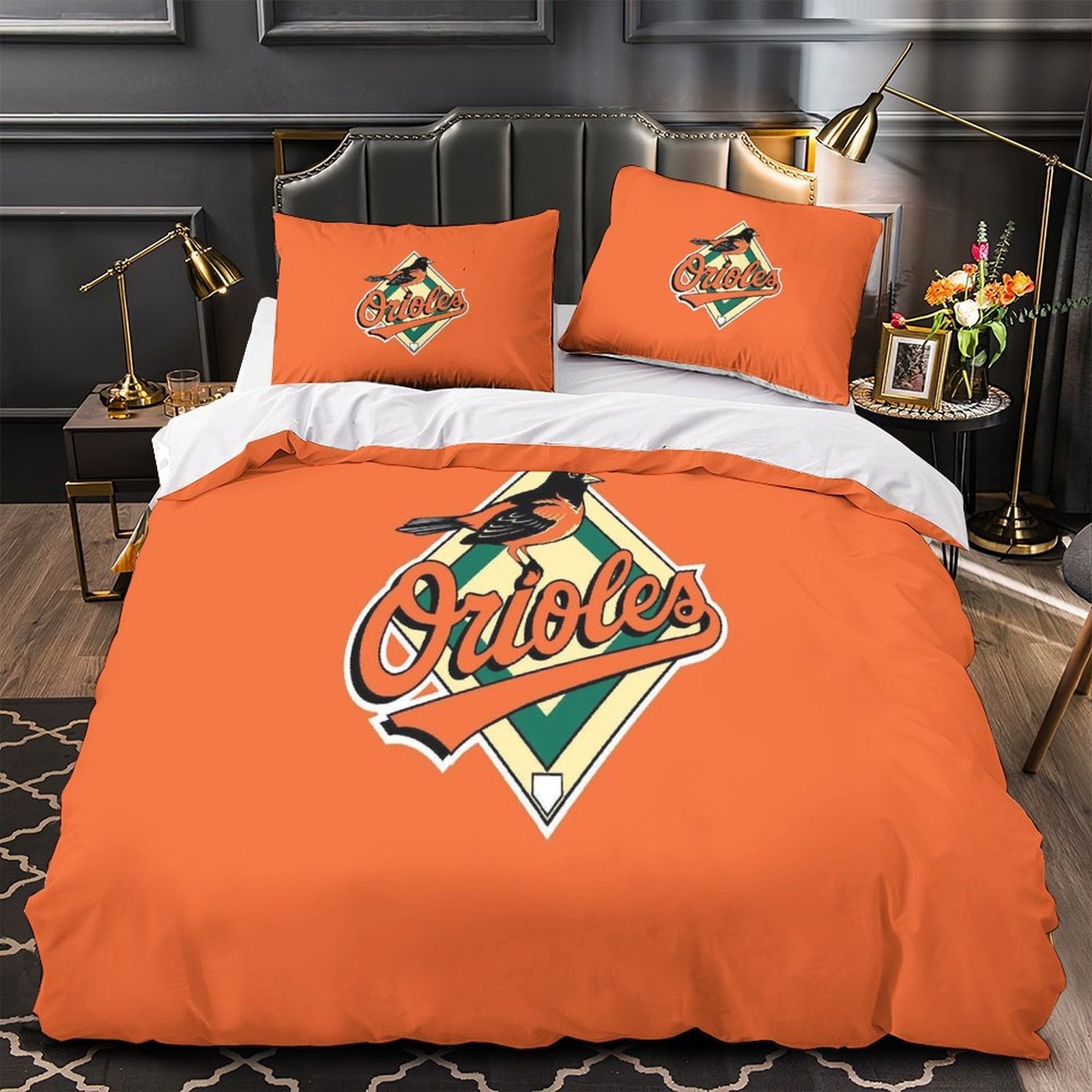 Baltimore Orioles Bedding Set Quilt Cover Without Filler