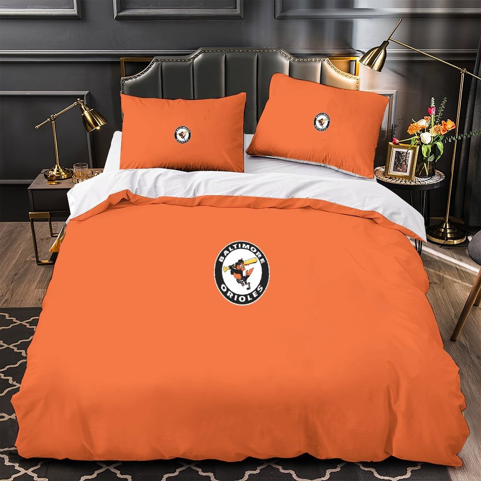 Baltimore Orioles Bedding Set Quilt Cover Without Filler