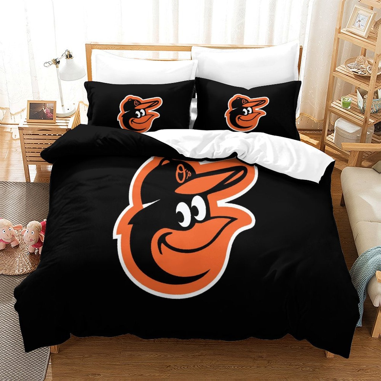 Baltimore Orioles Bedding Set Quilt Cover Without Filler