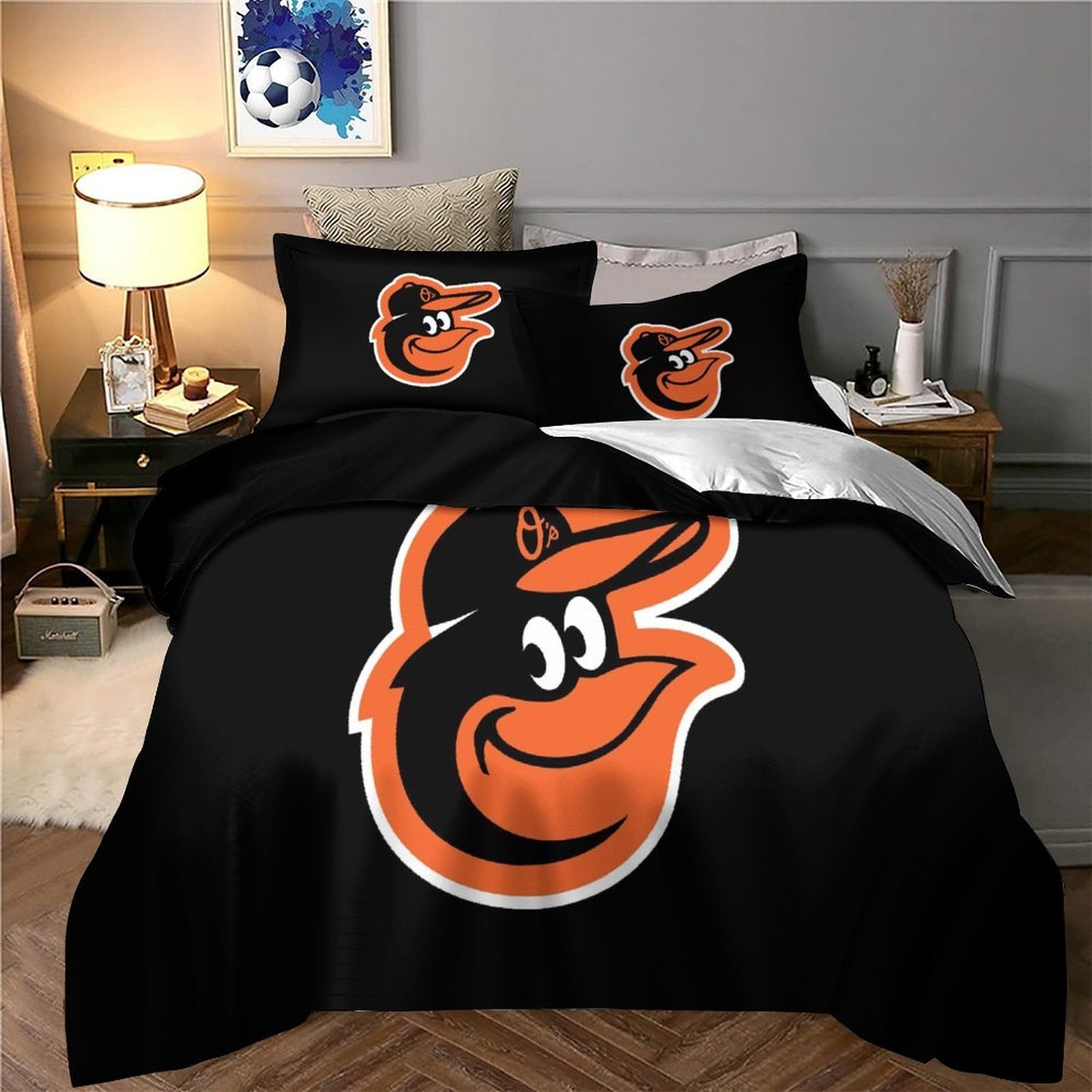 Baltimore Orioles Bedding Set Quilt Cover Without Filler