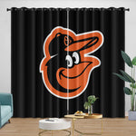 Baltimore Orioles Curtains Blackout Window Drapes Room Decoration