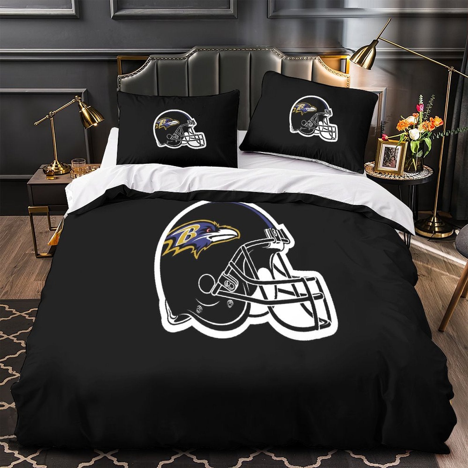 Baltimore Ravens Bedding Set Duvet Cover Without Filler
