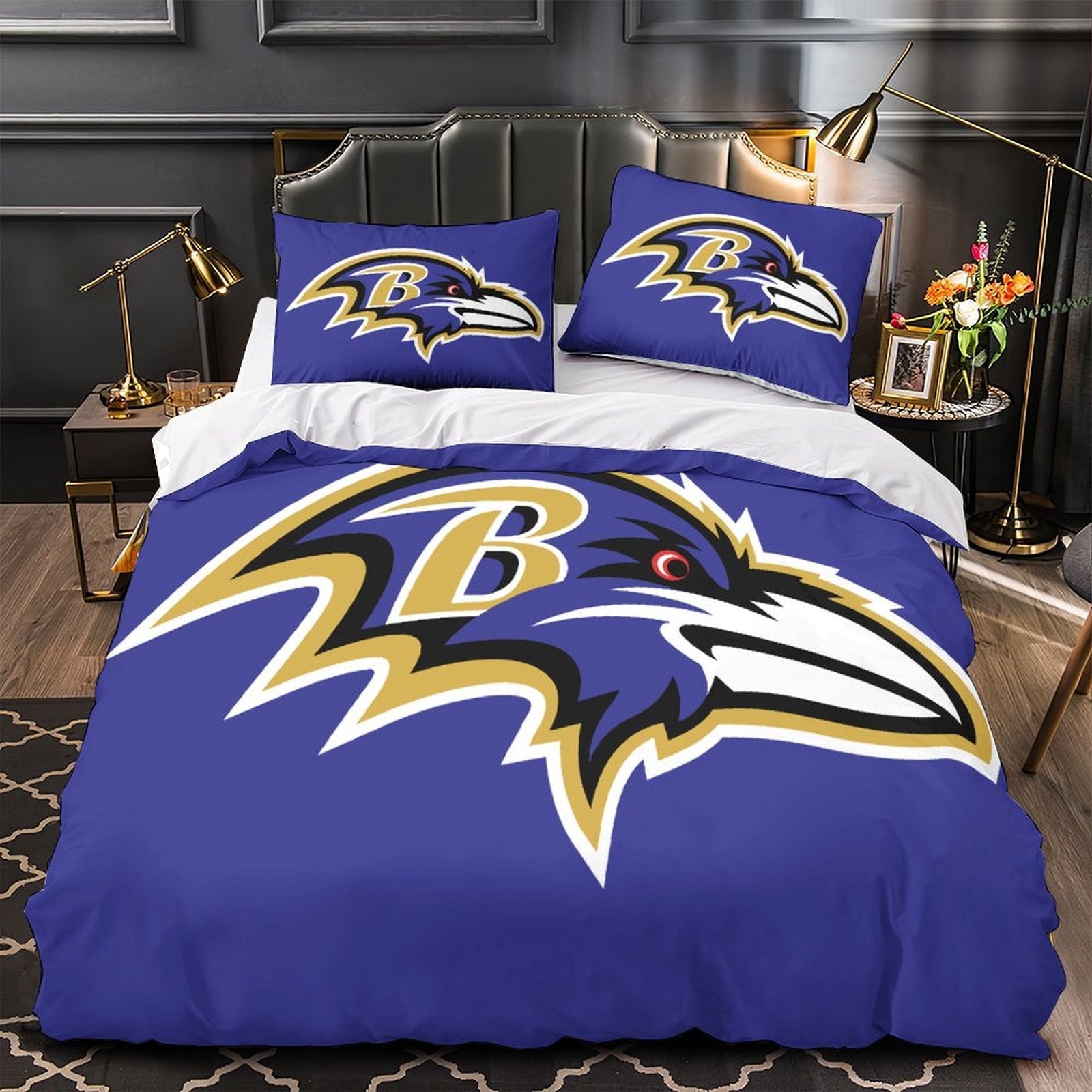 Baltimore Ravens Bedding Set Duvet Cover Without Filler