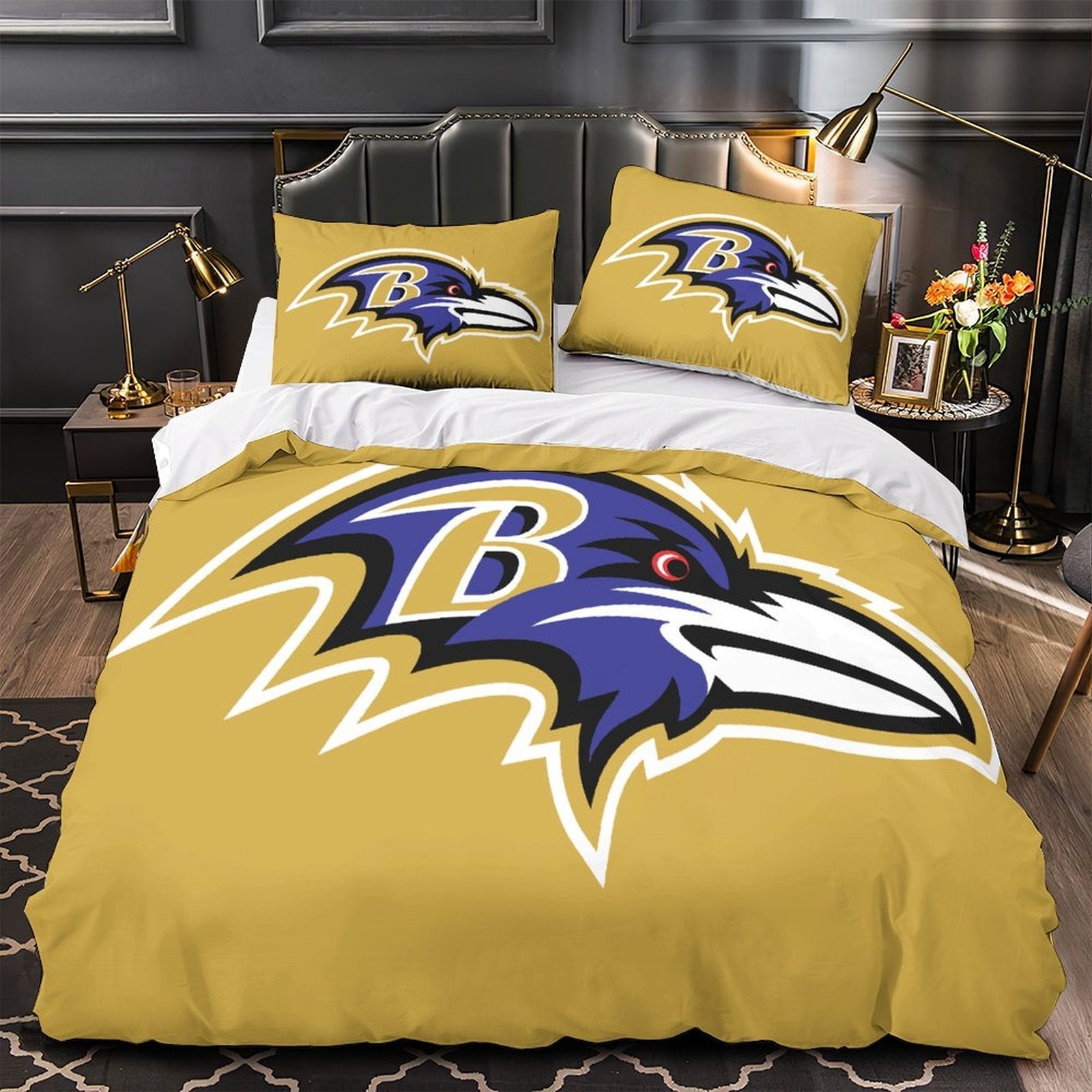 Baltimore Ravens Bedding Set Duvet Cover Without Filler