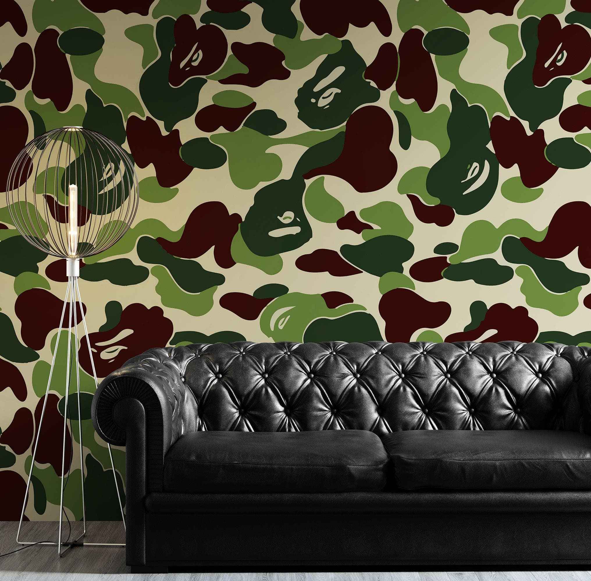 Bape Camo Wallpaper Mural. Blue Camo Streetwear Hype Beast Aesthetics. #7027