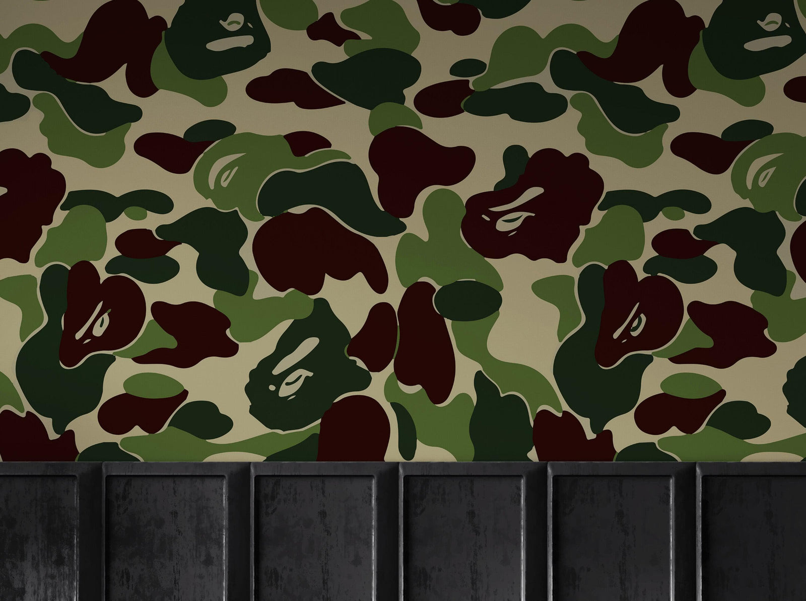 Bape Camo Wallpaper Mural. Grey Camo Streetwear Hype Beast Aesthetics. #6901