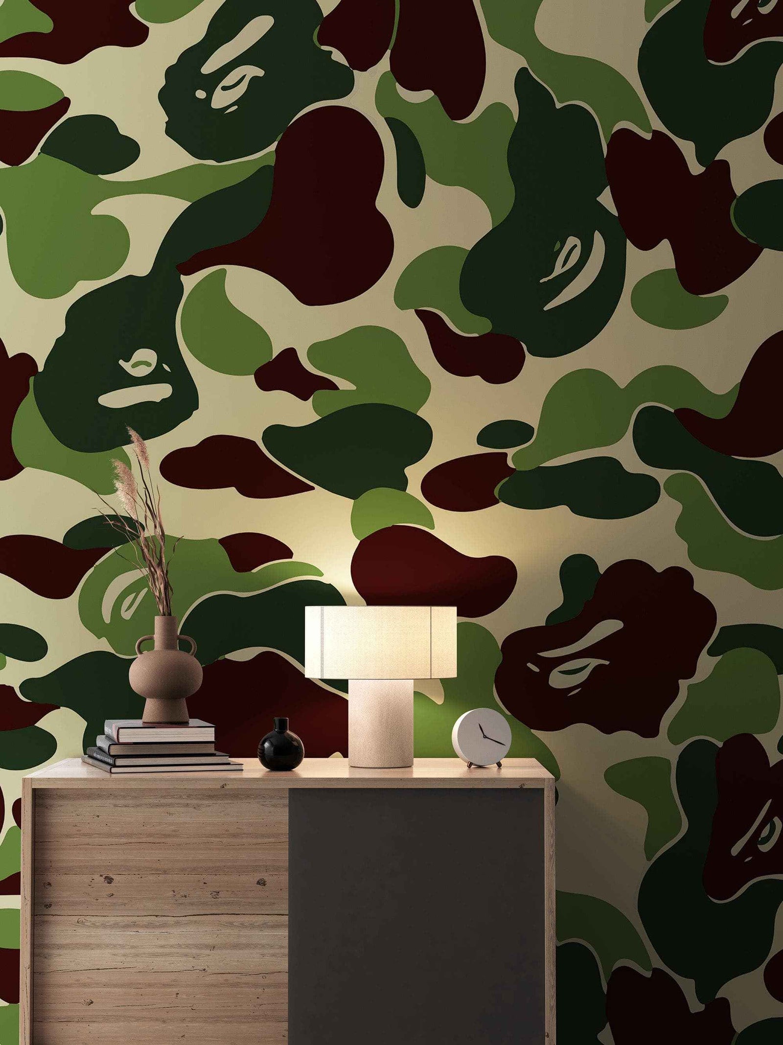 Bape Camo Wallpaper Mural. Blue Camo Streetwear Hype Beast Aesthetics. #7027