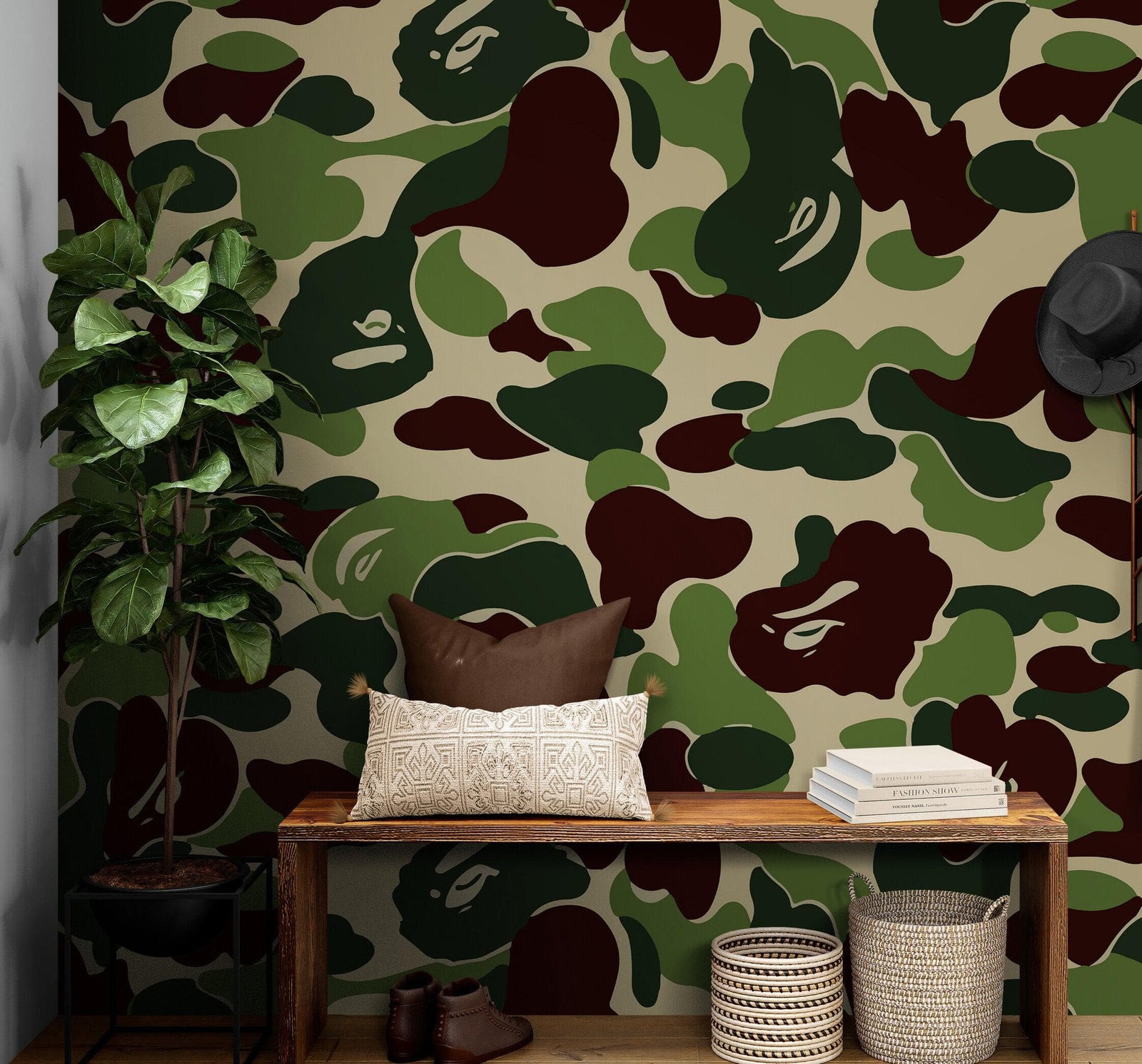 Bape Camo Wallpaper Mural. Pink Camo Streetwear Hype Beast Aesthetics. #6835