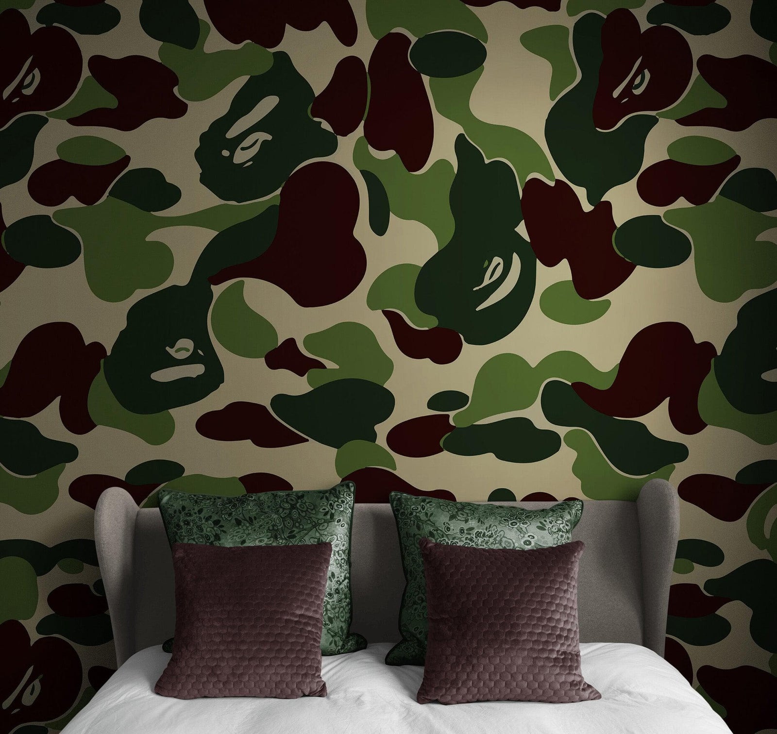 Bape Camo Wallpaper Mural. Grey Camo Streetwear Hype Beast Aesthetics. #6901