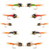 Basics Collection - Bead Head Copper John Assortment - 10 Wet Flies - 5 Patterns - Hook Sizes 14, 16, 18
