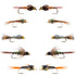 Basics Collection - Flash Back Tungsten Bead Head Nymph Assortment - 10 Wet Flies - 5 Patterns - Hook Sizes 10, 12, 14, 16