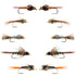Basics Collection - Copper John and Flash Back Bead Head Nymph Assortment - 10 Wet Flies - 5 Patterns - Hook Sizes 10, 12, 14, 16