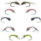 Basics Collection - Essential Bead Head Midge Nymph Assortment - 10 Wet Flies - 5 Patterns - Hook Sizes 14, 16, 18