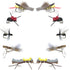 Basics Collection - Terrestrials Dry Fly Assortment - 10 Dry Fishing Flies - Hopper, Ant and Beetle Fishing Fly Patterns - Hook Sizes 10, 12 and 14