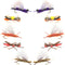 Basics Collection - Chernobyl Ant Foam Dry Fly Assortment - 10 Dry Fishing Grasshopper Flies - 5 Patterns - Hook Size 10