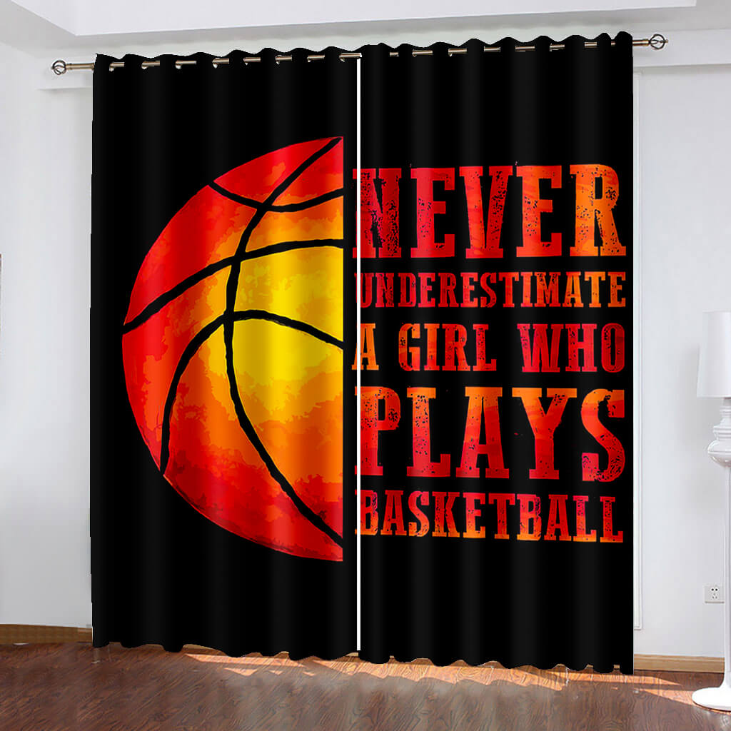 Basketball Curtains Blackout Window Drapes