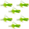 Flashtail Bass Popper 6 Flies Hook Size 6 - Chartreuse Bass Fly Fishing Bug Wide Gape Bass Hooks With Weed Guard
