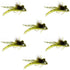 Deer Hair Diver 6 Flies Hook Size 4 - Swimming Frog Bass Fly Fishing Bug Wide Gape Bass Hooks With Weed Guard