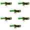 Flashtail Bass Popper 6 Flies Size 8 - Olive Bass Fly Fishing Bug Wide Gape Bass Hooks With Weed Guard