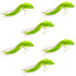 Chartreuse Rabbit Strip Deer Hair Diver 6 Flies Size 4 -  Bass Fly Fishing Bug Wide Gape Bass Hooks With Weed Guard