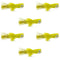 Flashtail Bass Popper  6 Flies Size 8 - Yellow Bass Fly Fishing Bug Wide Gape Bass Hooks With Weed Guard