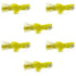 Flashtail Bass Popper  6 Flies Size 8 - Yellow Bass Fly Fishing Bug Wide Gape Bass Hooks With Weed Guard